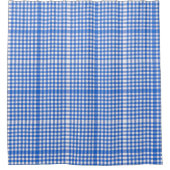 Hübsch Blue White Gingham Design Duschvorhang (Vorderseite)