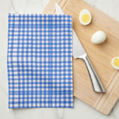 Hübsch Blue White Gingham Design Geschirrtuch (Viertel Falte)