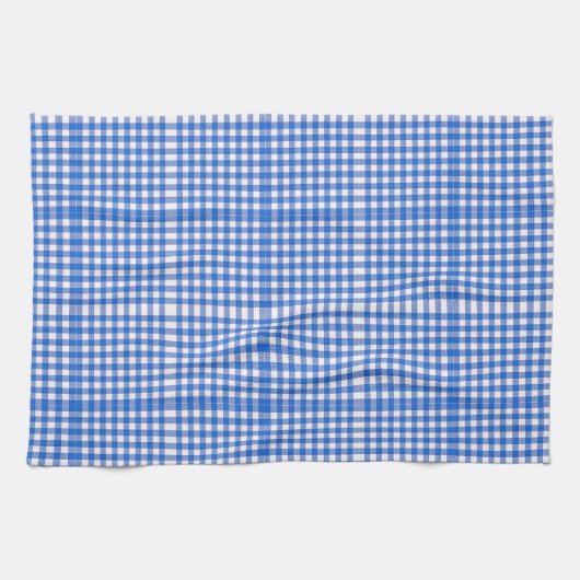 Hübsch Blue White Gingham Design Geschirrtuch (Horizontal)