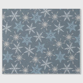 Hübsch Blue White Snowflake Muster Weihnachten Geschenkpapier (Flach)