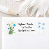 Hübsch Blue Wildblume Hochzeit Rücksendeadresse (Insitu)