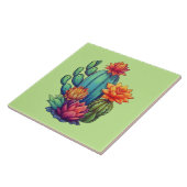 Hübsch blühende Kaktus Fliese (Seite)