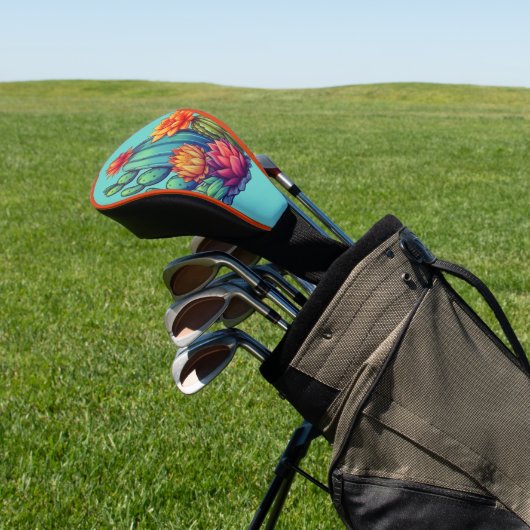Hübsch blühende Kaktus Golf Headcover (In SItu)