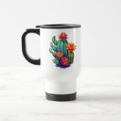 Hübsch blühende Kaktus Reisebecher (Links)