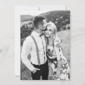 Hübsch Blush Blue Floral Muster Foto Hochzeit Einladung (Rückseite)