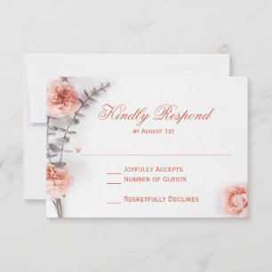 Hübsch Blush Carnation Blume Bloral Wedding RSVP