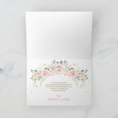 Hübsch Blush Floral Elephant Babydusche Danke Karte (Innenseite)