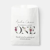 Hübsch Blush Floral ONE Baby Girl's First Birthday Geschenktütchen (Vorderseite)