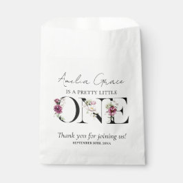 Hübsch Blush Floral ONE Baby Girl's First Birthday Geschenktütchen