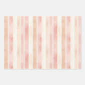 Hübsch Blush Peach Creme Tulips Blume Geschenkpapier Set (Vorderseite 2)