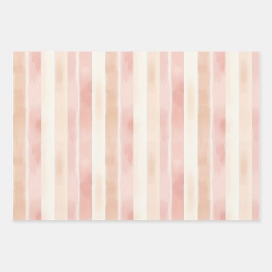 Hübsch Blush Peach Creme Tulips Blume Geschenkpapier Set (Vorderseite 2)