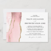 Hübsch Blush Pink Age Moderne Hochzeit Einladung (Vorderseite)