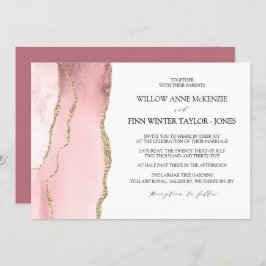 Hübsch Blush Pink Age Moderne Hochzeit Einladung