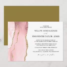 Hübsch Blush Pink Age Moderne Hochzeit Einladung