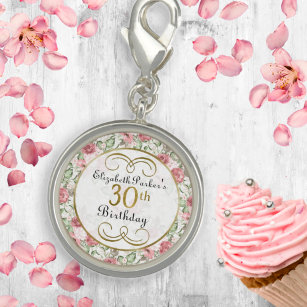 Hübsch Blush Pink Aquarell Floral 30. Geburtstag Charm