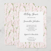 Hübsch Blush Pink Bläsernchic Babydusche Einladung (Vorne/Hinten)