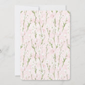 Hübsch Blush Pink Bläsernchic Babydusche Einladung (Rückseite)