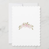 Hübsch Blush Pink Blütenblütentaufe Einladung (Rückseite)