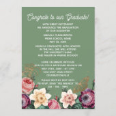 Hübsch Blush Pink Botanischer Boho-Abschluss Ankündigung (Rückseite)