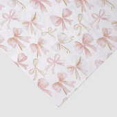 Hübsch Blush Pink Bows Geburtstag Seidenpapier (Ausschnitt)