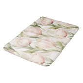 Hübsch Blush Pink Creme Tulips Floral Badematte (Schrägansicht)