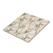 Hübsch Blush Pink Creme Tulips Floral Fliese (Seite)