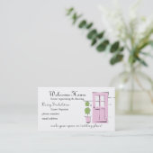Hübsch Blush Pink Door Terminkarte (Stehend Vorderseite)
