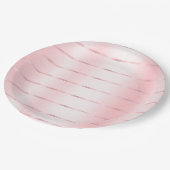 Hübsch Blush Pink Glam Ribbon Brautparty Pappteller (Schrägansicht)