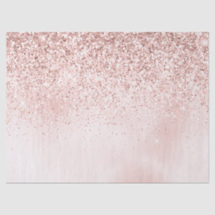 Hübsch Blush Pink Glitzer Aquarell    Seidenpapier