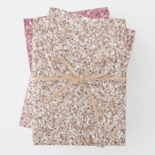 Hübsch Blush Pink Glitzer Geschenkpapier Set (Beispiel)