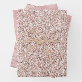 Hübsch Blush Pink Glitzer Geschenkpapier Set (Beispiel)