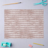 Hübsch Blush Pink Glitzer Glam Streifen Seidenpapier (Basteln)