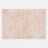 Hübsch Blush Pink Glitzer Gold Leopard Geschenkpapier Set (Vorderseite 3)