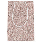 Hübsch Blush Pink Glitzer Mittlere Geschenktüte (Vorderseite)