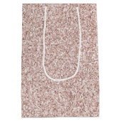 Hübsch Blush Pink Glitzer Mittlere Geschenktüte (Rückseite)