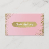 Hübsch Blush Pink Gold Glitzer Glam Moderner Chic Visitenkarte (Vorderseite)