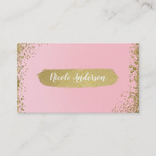 Hübsch Blush Pink Gold Glitzer Glam Moderner Chic Visitenkarte