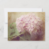 Hübsch Blush Pink Hydrangea Vintage Hochzeit RSVP Karte (Rückseite)