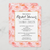 Hübsch Blush Pink Rose Brautparty Einladung (Vorne/Hinten)