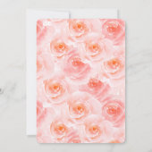 Hübsch Blush Pink Rose Brautparty Einladung (Rückseite)