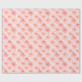 Hübsch Blush Pink Rose Geschenkpapier (Flach)