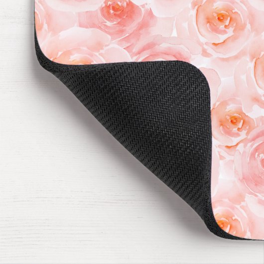 Hübsch Blush Pink Rose Mousepad (Ecke)
