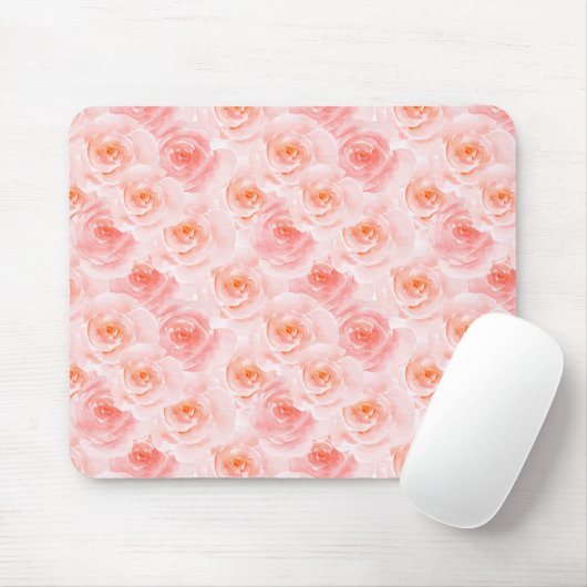 Hübsch Blush Pink Rose Mousepad (Mit Mouse)