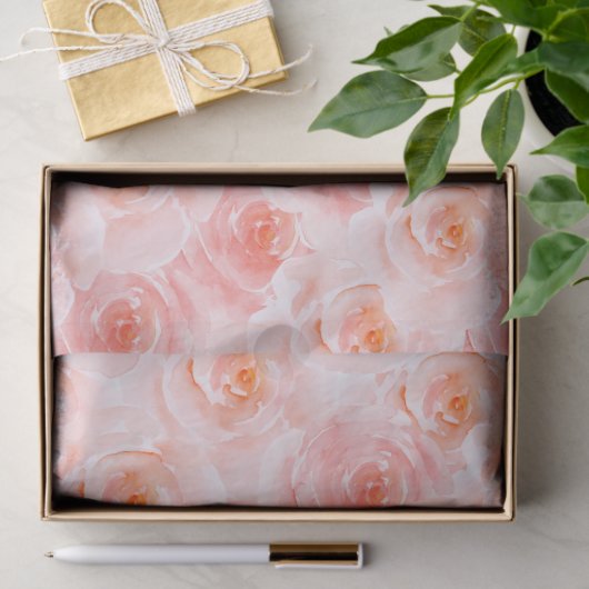 Hübsch Blush Pink Rose Seidenpapier (Geschenk)