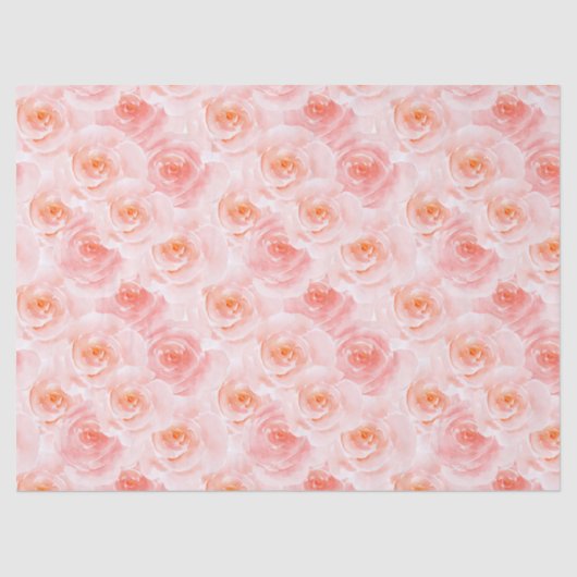 Hübsch Blush Pink Rose Seidenpapier (Vorderseite)