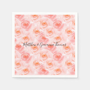 Hübsch Blush Pink Rose Serviette