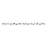 Hübsch Blush Pink & Sage Girly Insekt Monogramm Ripsband (Vorderseite)