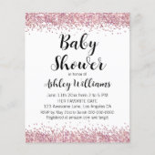 Hübsch Blush Pink Sprinkle Kinderdusche Einladunge (Vorderseite)