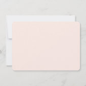 Hübsch Blush Pink Wasserfarbe Personalisiert Mitteilungskarte (Rückseite)