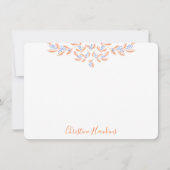 Hübsch Blush Pink Wasserfarbe Personalisiert Mitteilungskarte (Vorderseite)